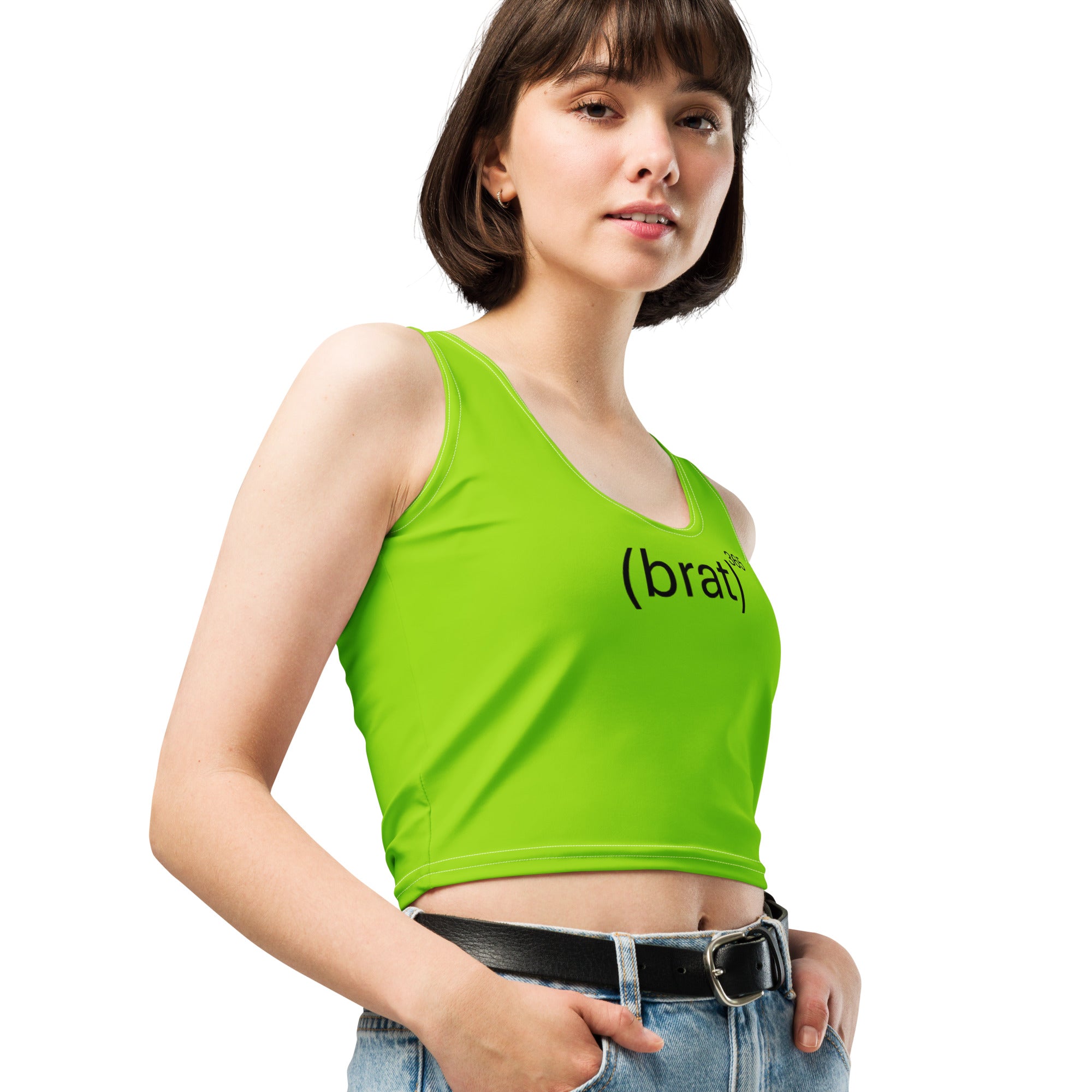 girls-brat-crop-top-sleeveless-gym-crop-top-streetwear-tee-brat-green-brat365-wickedyo 4